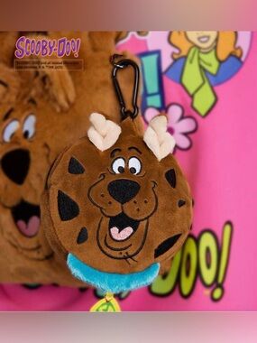NWT SHEIN Scooby-Doo Plush Coin Pouch Keychain - Brown